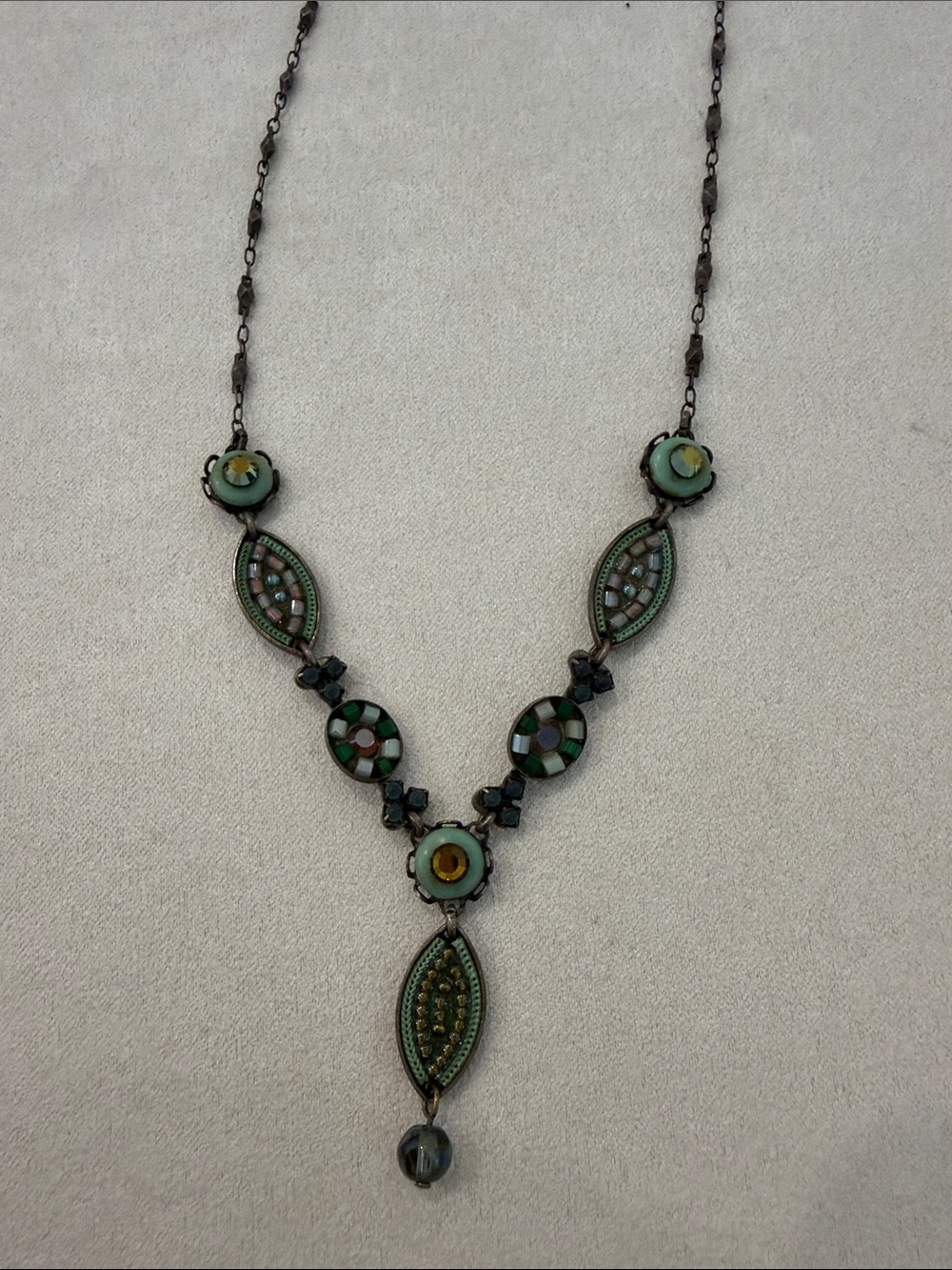 Ayala Bar Green Mosaic Pendant Necklace - Women Jewelry